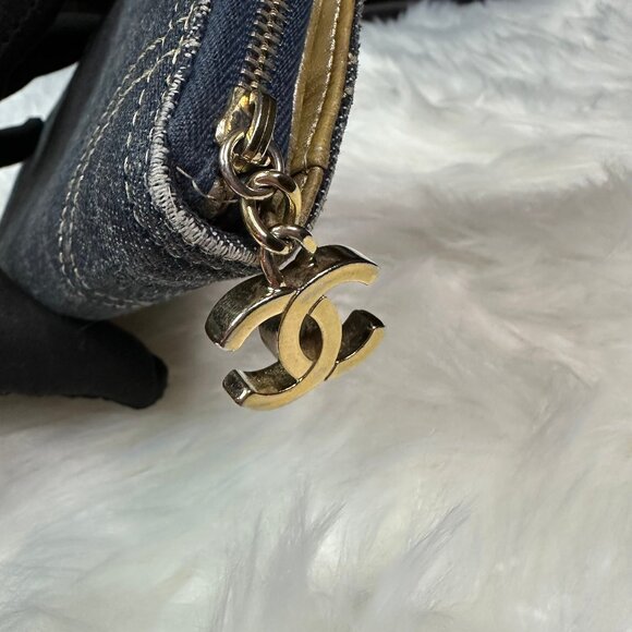 ❌SOLD❌ Authentic Chanel Denim CC Zip Around Zippy Continental Wallet - Picture 17 of 17